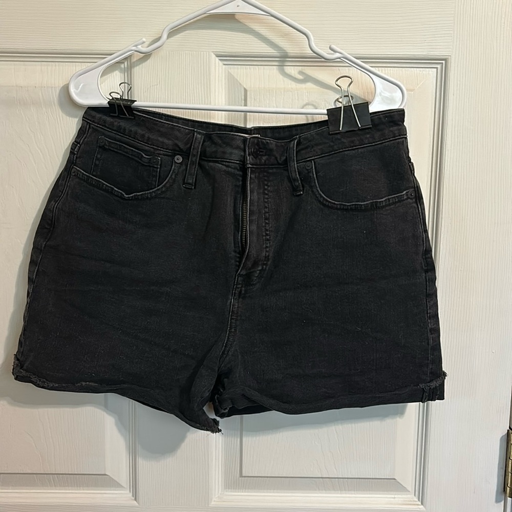 Madewell Black Denim Jean Shorts